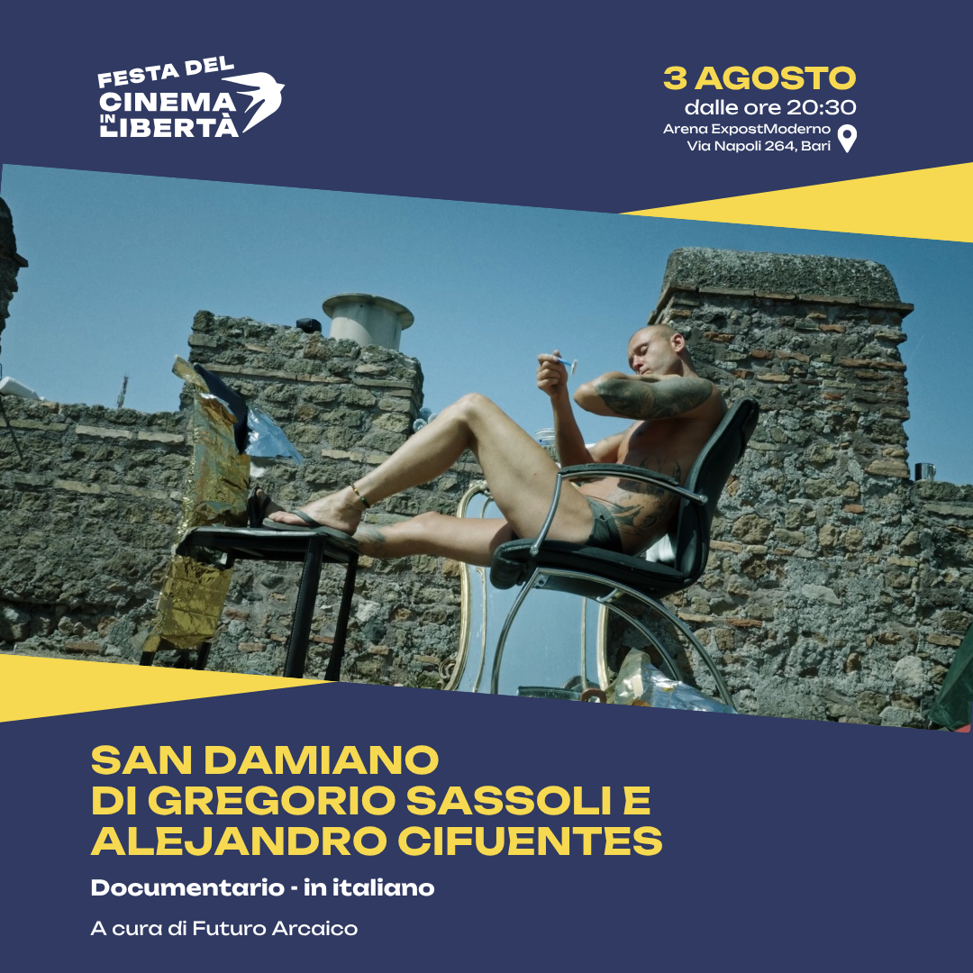 Locandina di 𝑺𝒂𝒏 𝑫𝒂𝒎𝒊𝒂𝒏𝒐 𝒅𝒊 𝑮𝒓𝒆𝒈𝒐𝒓𝒊𝒐 𝑺𝒂𝒔𝒔𝒐𝒍𝒊 𝒆 𝑨𝒍𝒆𝒋𝒂𝒏𝒅𝒓𝒐 𝑪𝒊𝒇𝒖𝒆𝒏𝒕𝒆𝒔 - Festa del Cinema in Libertà