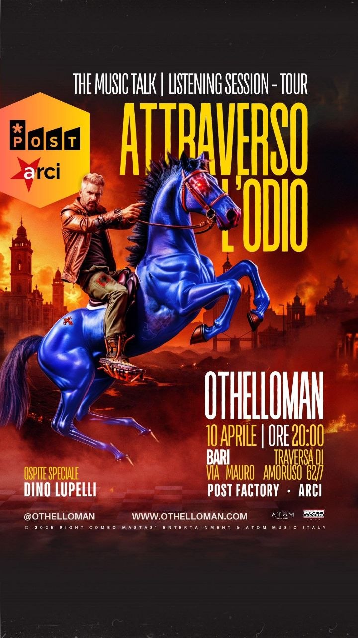 Locandina di OTHELLOMAN - Attraverso l’Odio - The Music Talk / Listening Session Tour
