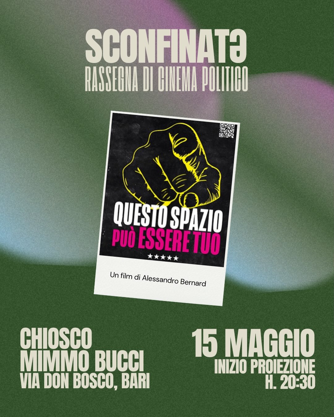 Locandina di Questo spazio può essere tuo - Proiezione e dibattito