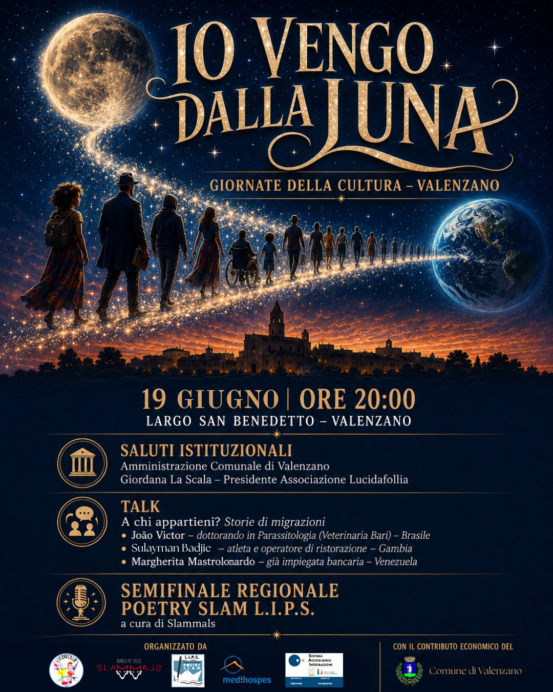 Locandina di Io vengo dalla luna - Talk e Semifinale Regionale Poetry Slam