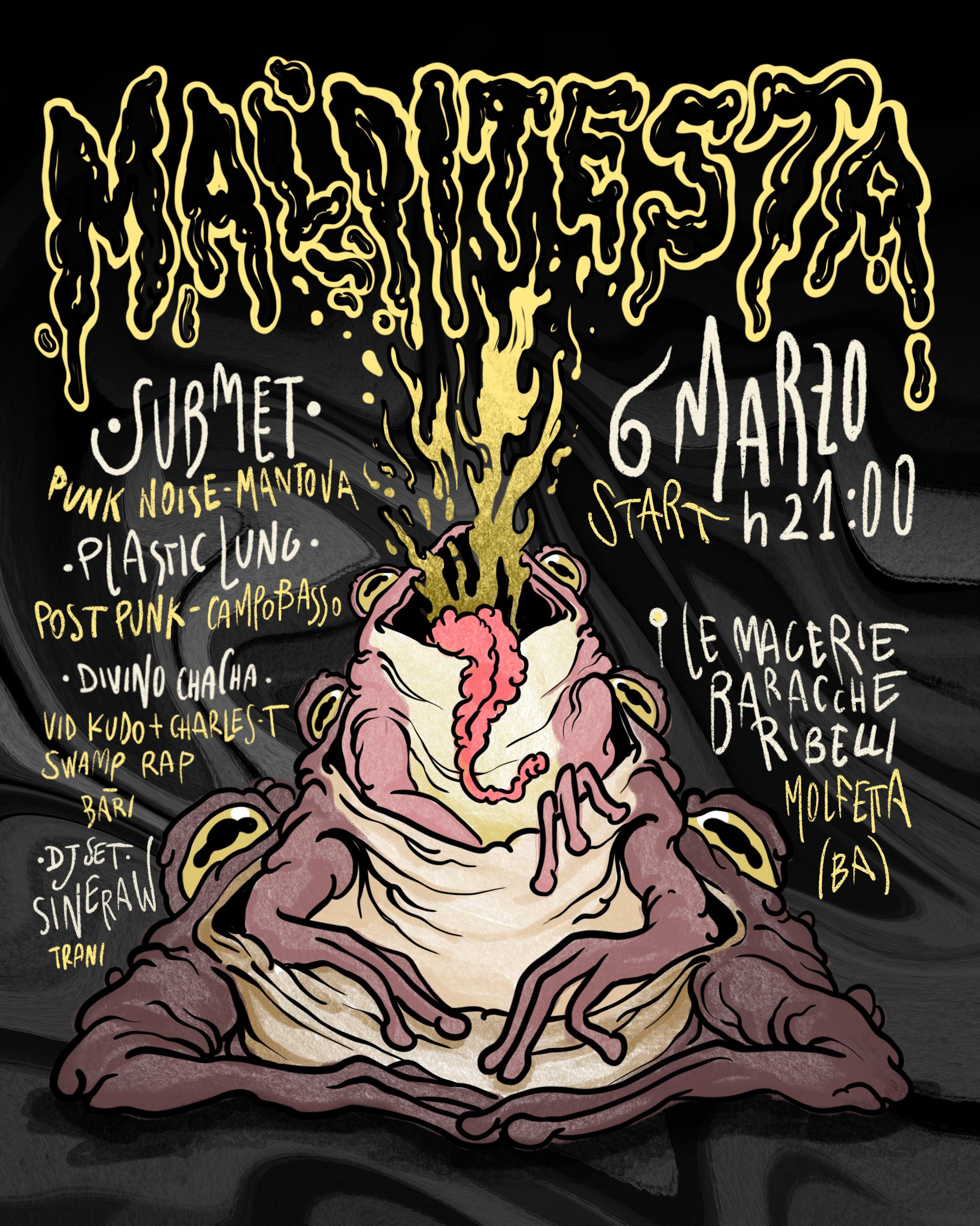 Locandina di MALDITESTA ~ SUBMEET / PLASTIC LUNG / DIVINO CHACHA / SINERAW