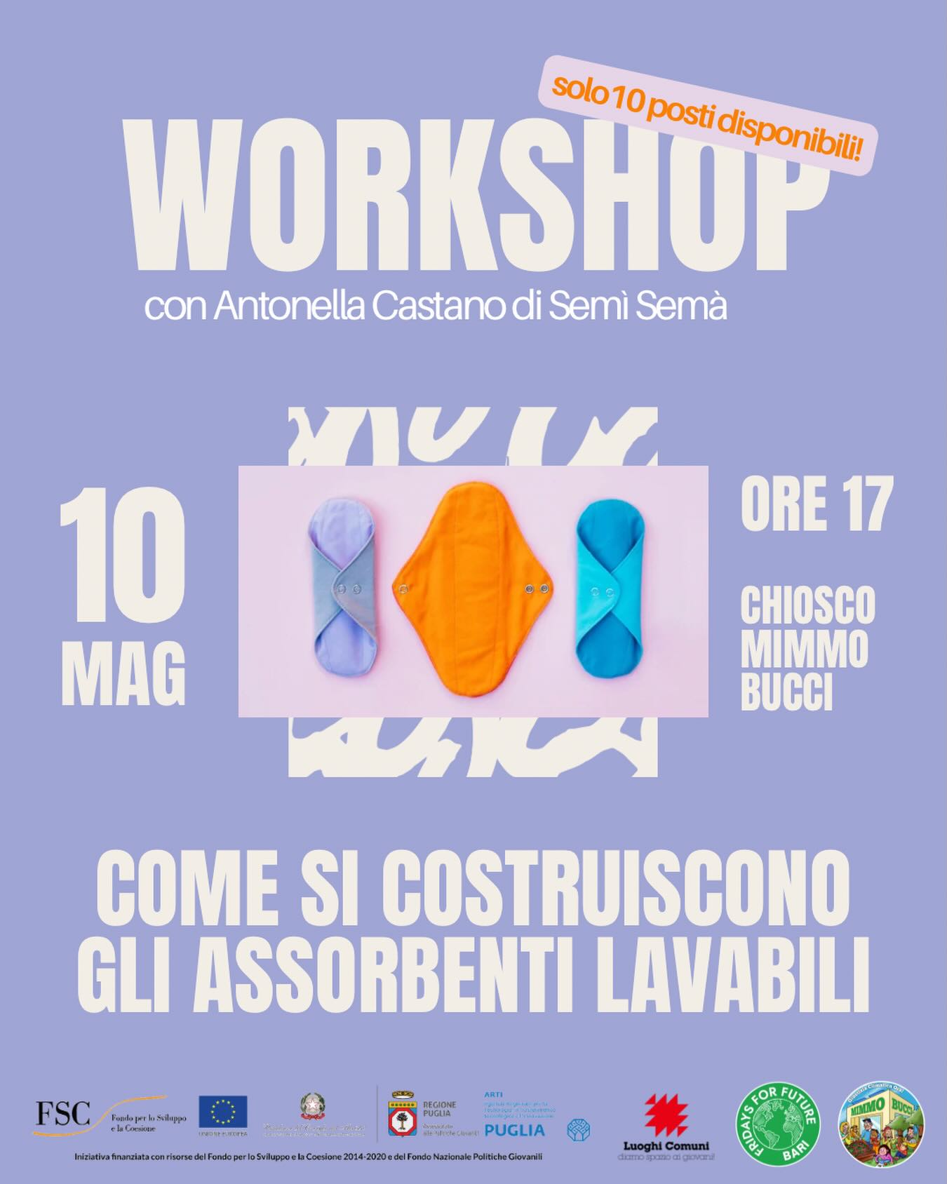 Locandina di Workshop: come si costruiscono gli assorbenti lavabili