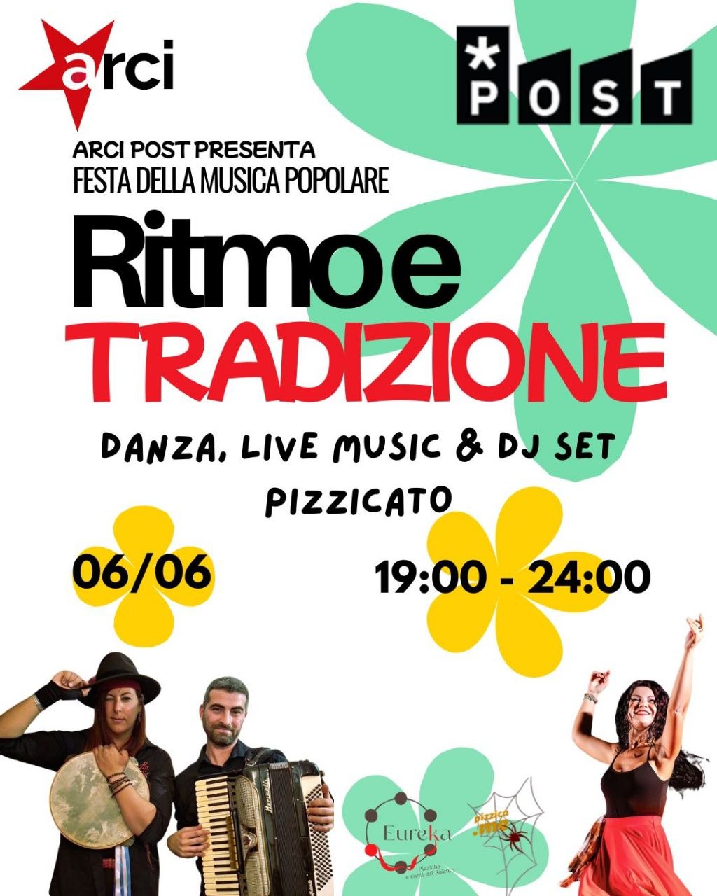 Locandina di Ritmo e Tradizione – Festa della Musica Popolare