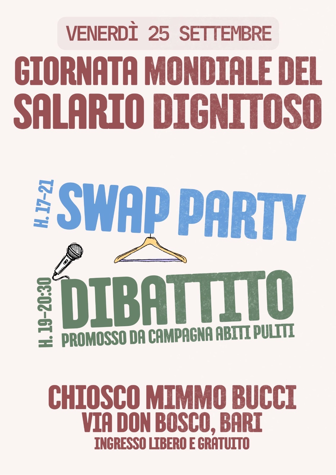 Locandina di Giornata Mondiale del Salario Dignitoso
