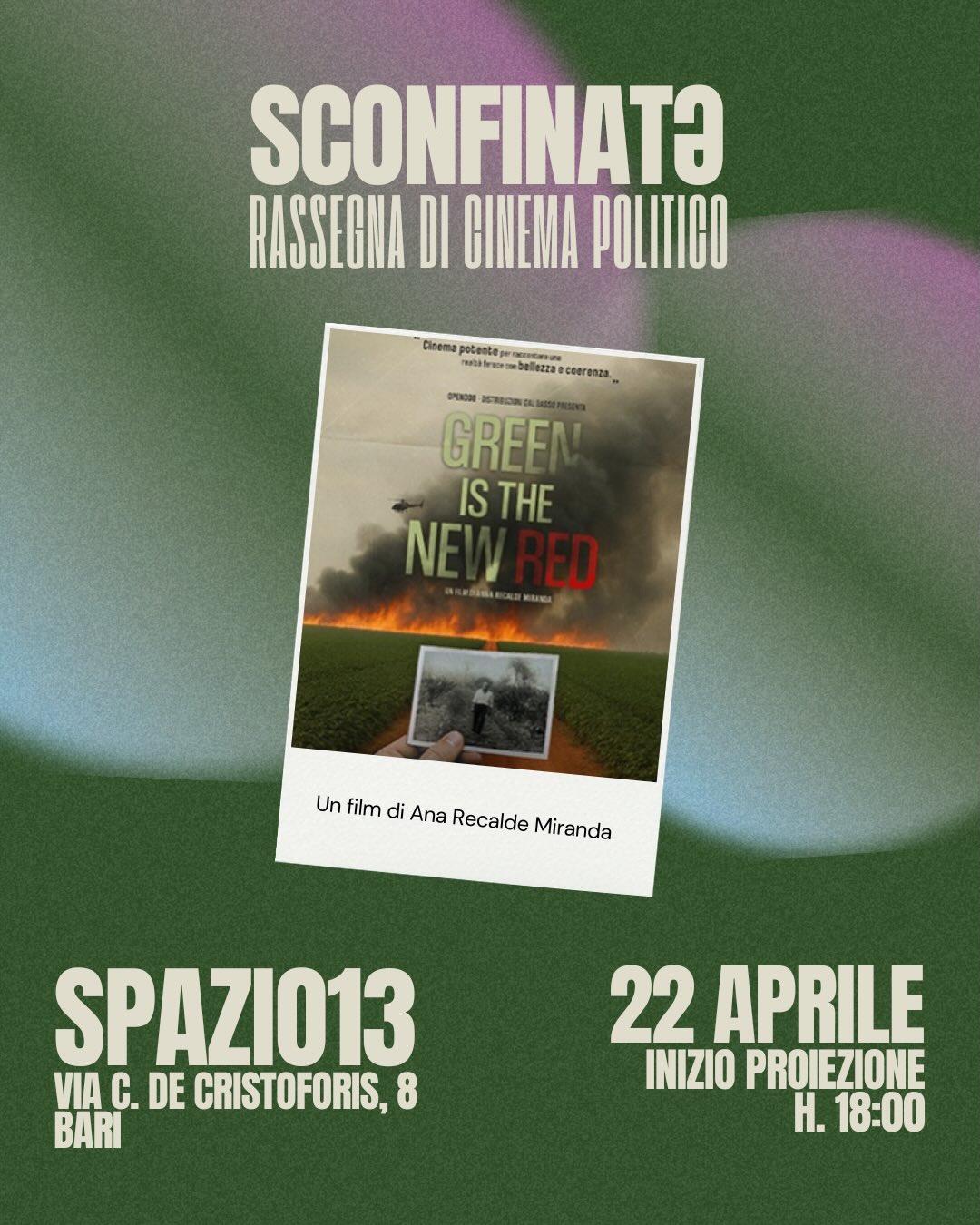 Locandina di “Green is the new Red“: proiezione + dibattito