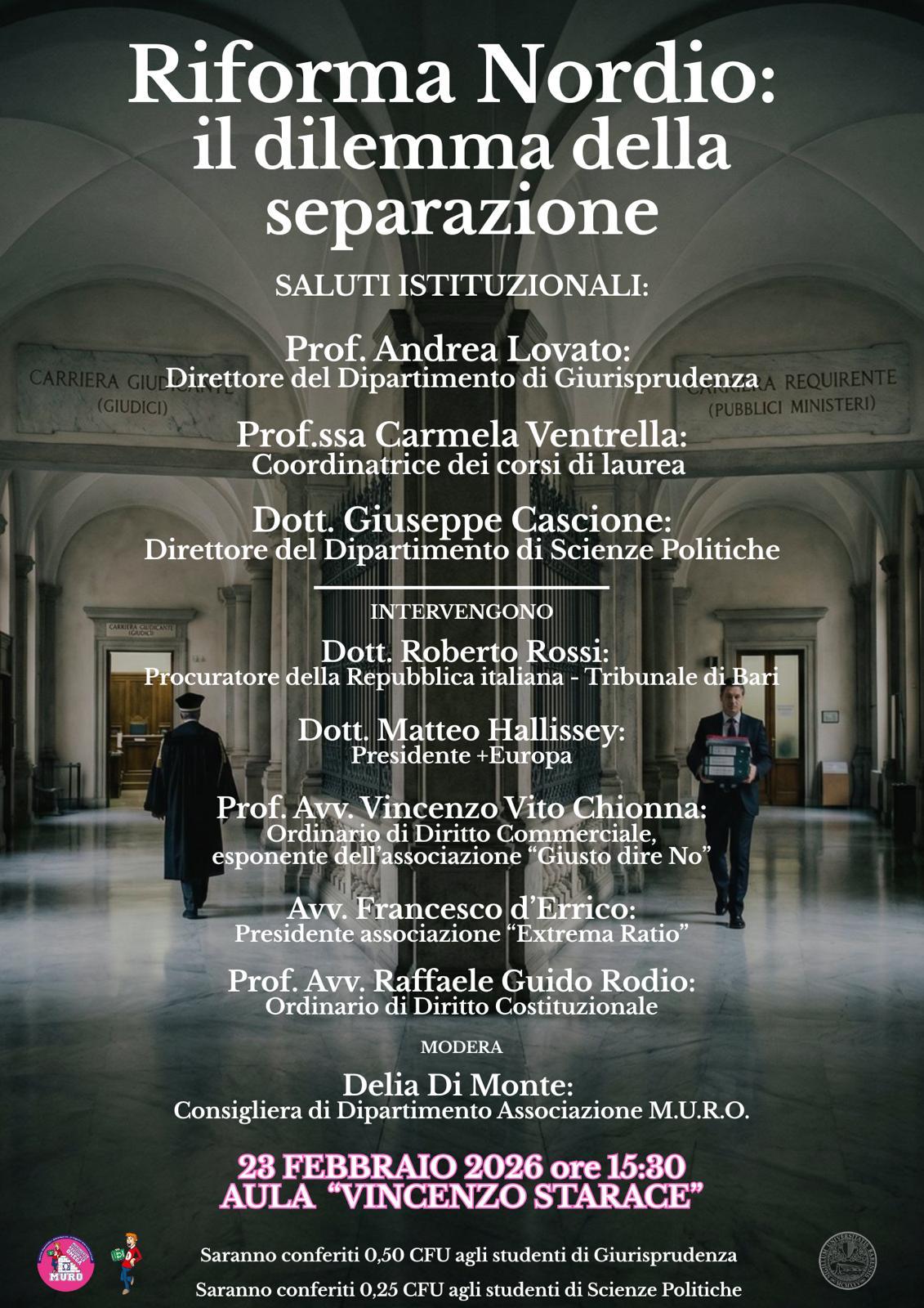 Locandina di Riforma Nordio: il dilemma della separazione