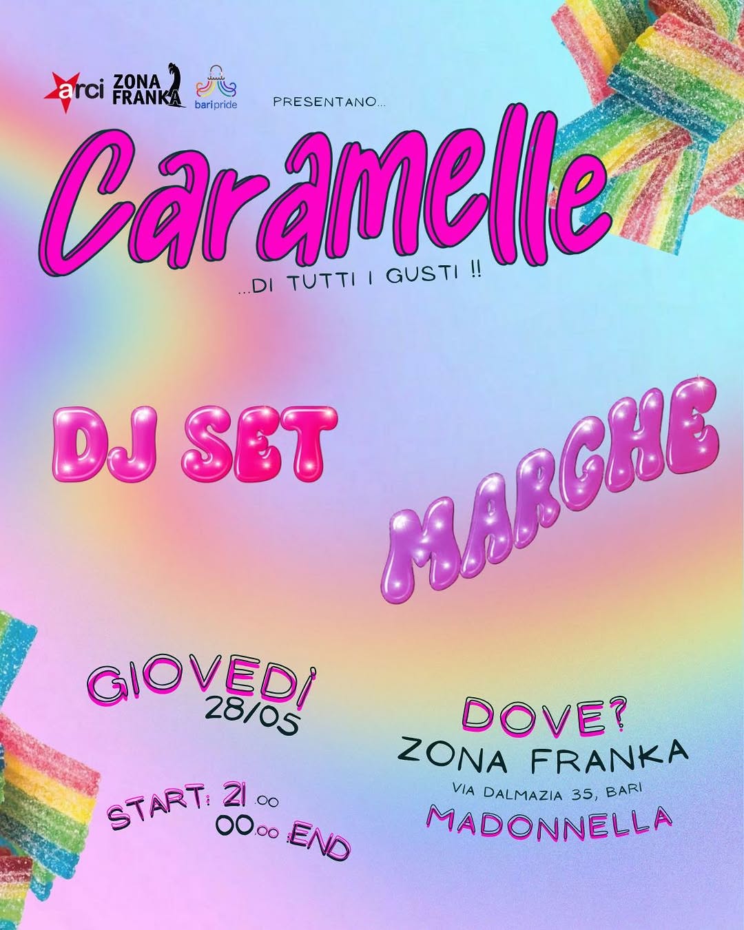 Locandina di 💃🍬🍭🕺CAREMELLE (Queer) DI TUTTI I GUSTI!💃🍬🍭🕺