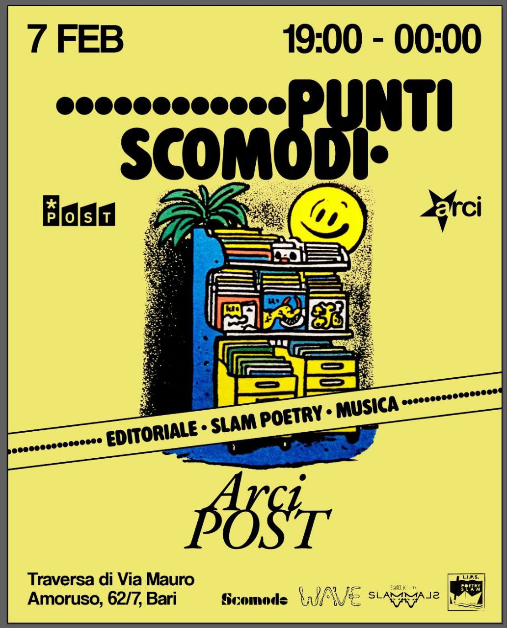 Locandina di Punti Scomodi – Gara di Slam Poetry