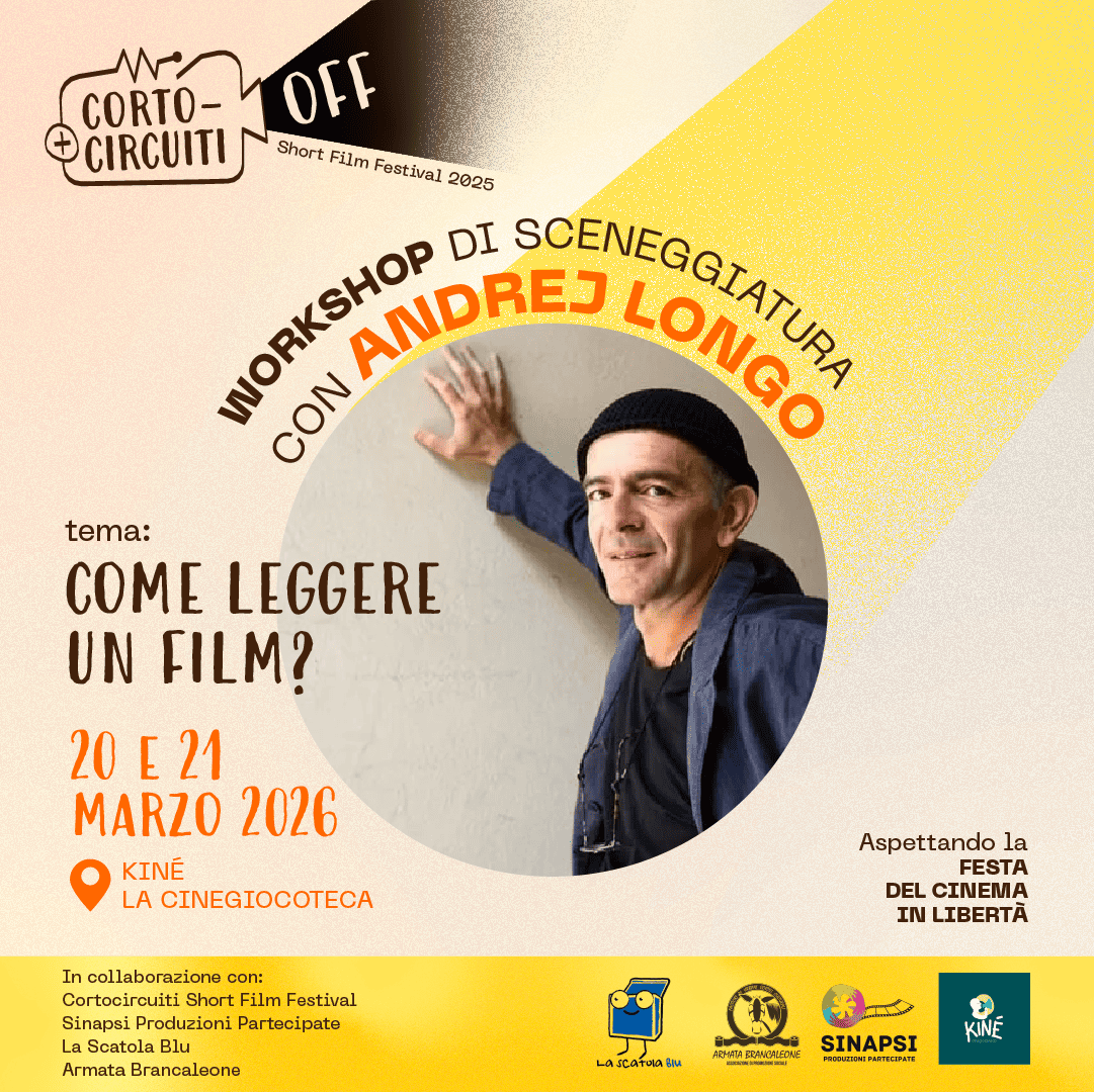 Locandina di Workshop Come Leggere un Film con Andrej Longo - Cortocircuiti OFF