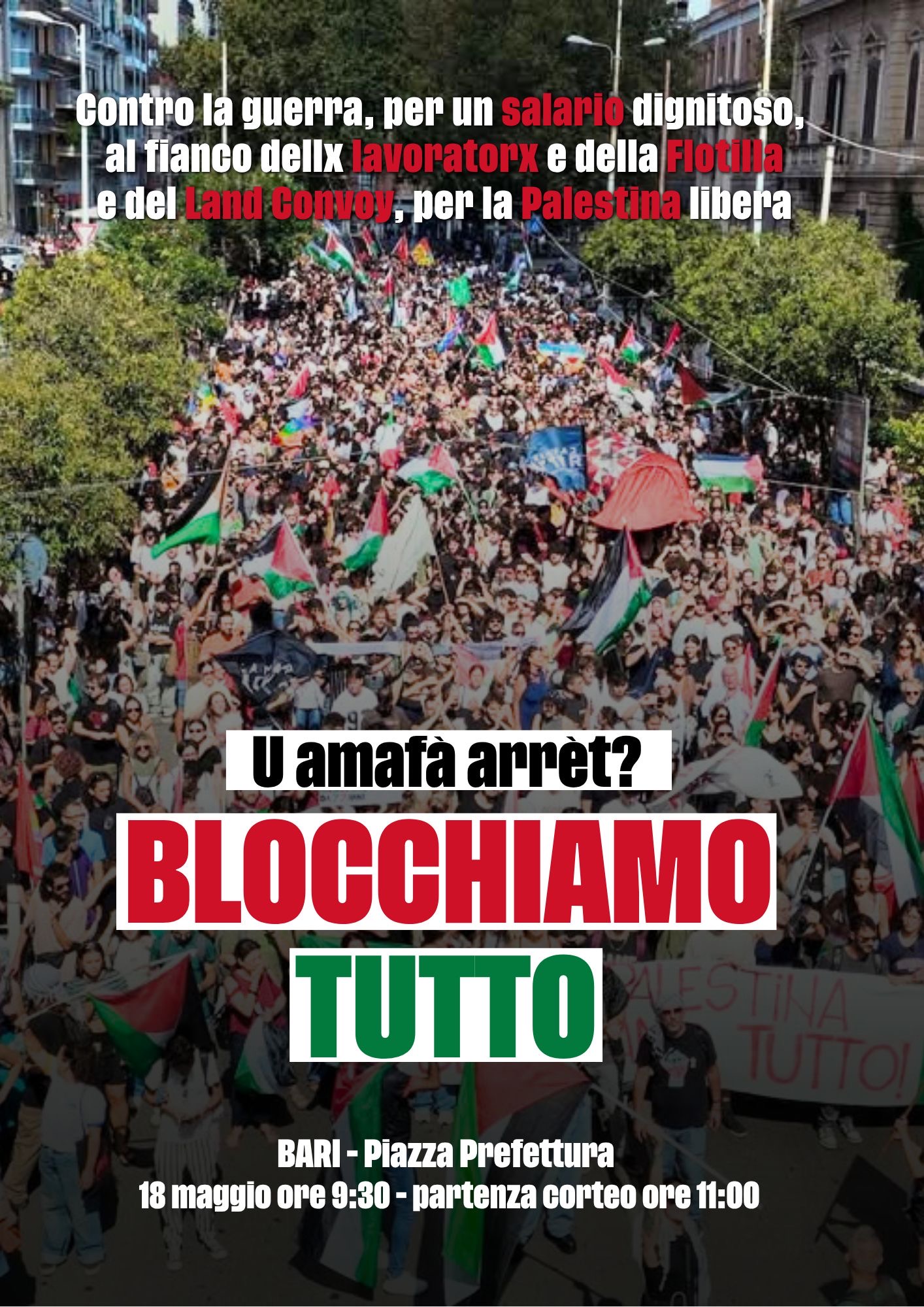 Locandina di ✊🏽🇵🇸 U AMAFÀ ARRÈT? - BLOCCHIAMO TUTTO 